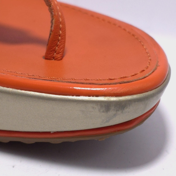 Cole Haan Air Orange Thong Wedge Sandle Sz 8 - Picture 8 of 10